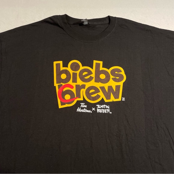 Tim Hortons Biebs Crew T Shirt Size XXL by Justin Bieber - Picture 2 of 9